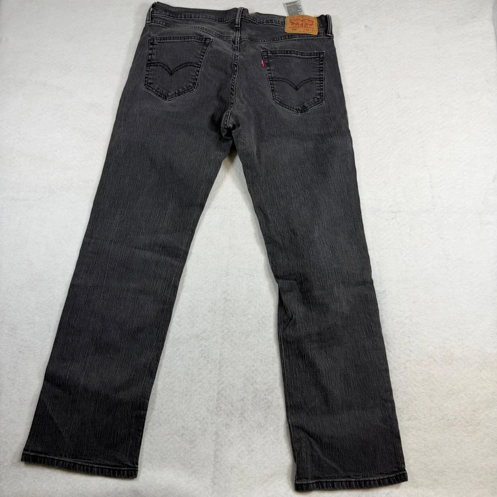 Levis 559 Relaxed Straight Jeans Mens 36x34 Faded Black Charcoal Denim Pants